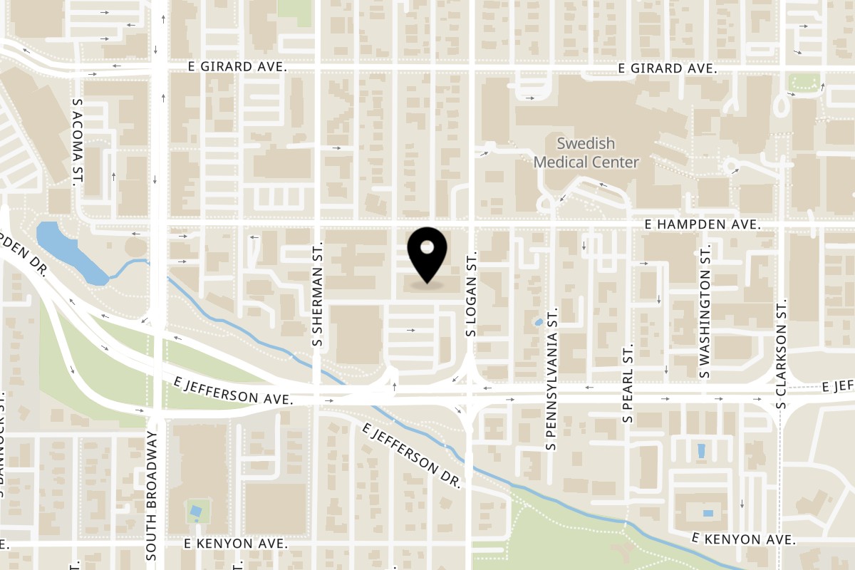 Map showing the location of Max Pizza & Masala Englewood on 3531 S Logan St G in Englewood